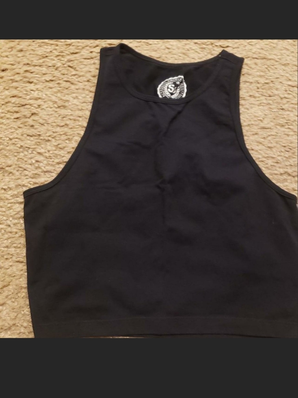 Kohl's Black Cropped Tank Top